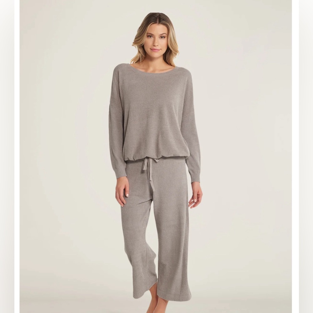 NWOT~CozyChic Barefoot Dreams Ultra lite slouchy pullover (Beach Rock)